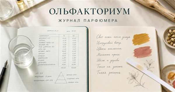 Ольфакториум: открытый журнал парфюмера с записями, ароматическими материалами и блоттерами